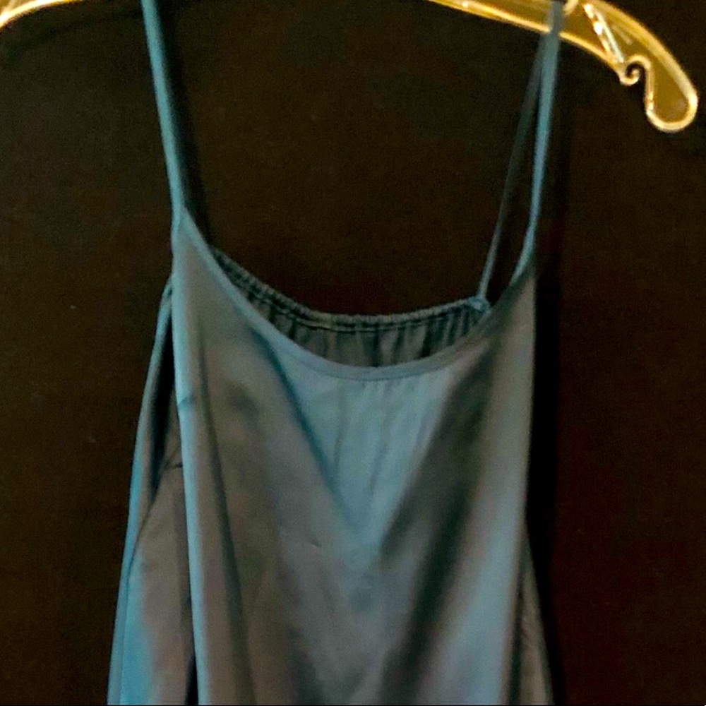 BNX Layered Dress Blue Slip Embellished Tie Waist & satin belt retail NWT $172 - Picture 10 of 12